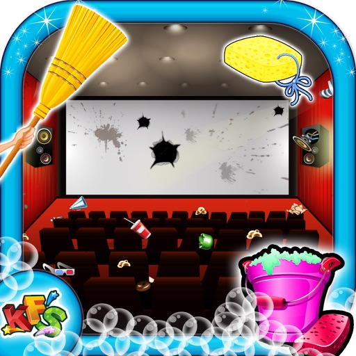 Cinema Theater Wash – Cleanup messy & dirty theater rooms in this washing game iOS App
