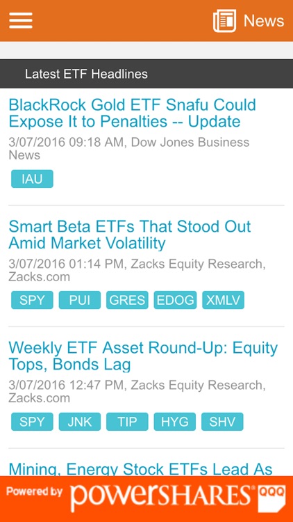 ETFs - NASDAQ ETF App