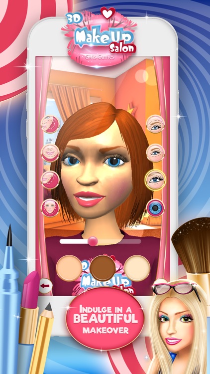 3D Make.Up Salon Girls Game.s: Fashion Dress.up Stylist and Beauty Model Make.over screenshot-4
