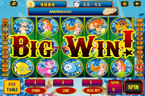 Mermaid Slots Las Vegas - Play Pro Grand Casino Slot Machine and more! screenshot 2