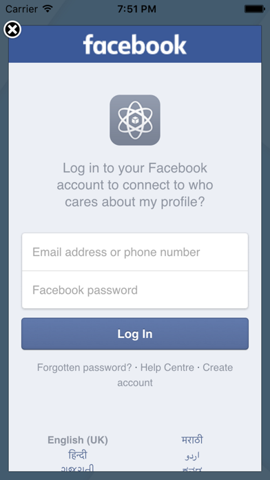 How to cancel & delete Who cares about my profile for FB from iphone & ipad 3