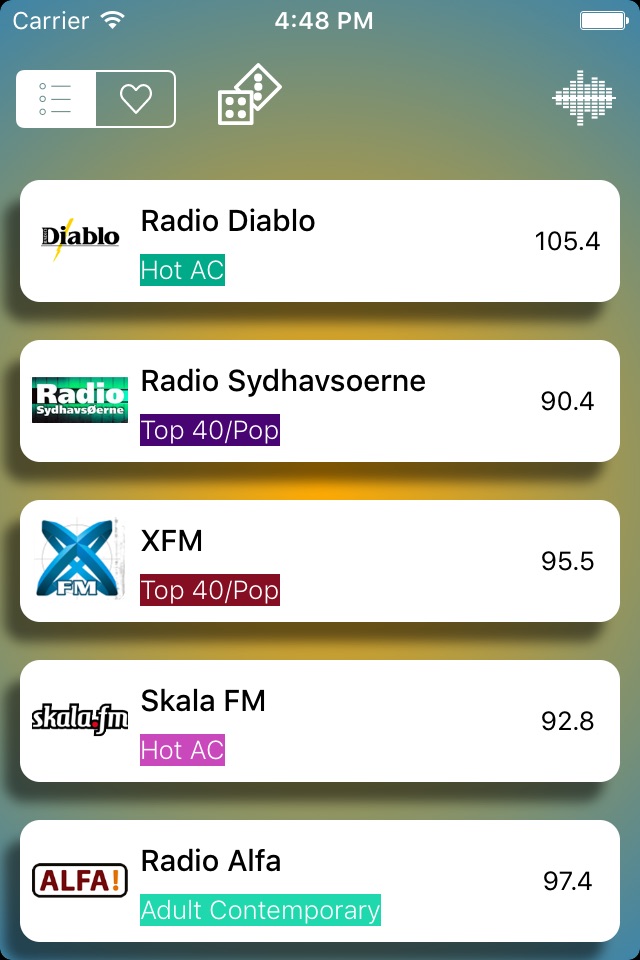 Radios Danmark (Denmark Radio FM) - Include DR P2 Klassisk, Radioer Nova FM,Radio Alfa, Skala FM screenshot 2