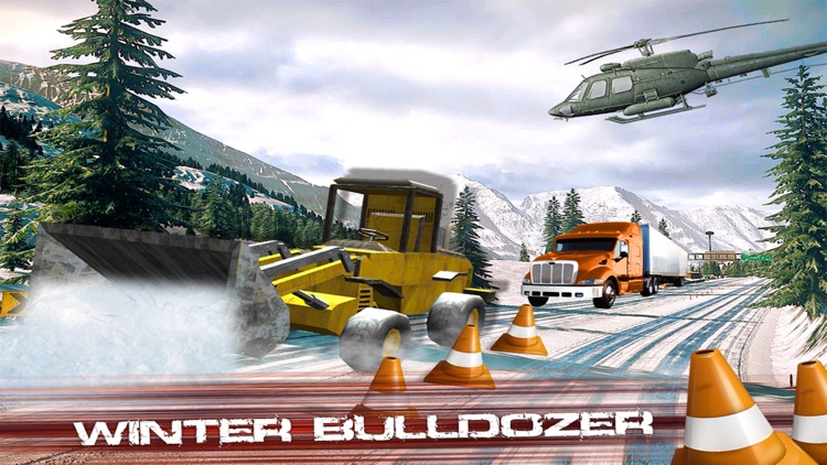 3D Winter Bulldozer Park Games