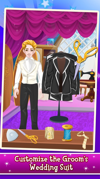 Princess Wedding Tailor Salon - fashion makeover dress up & makeup spa girl games! screenshot-3