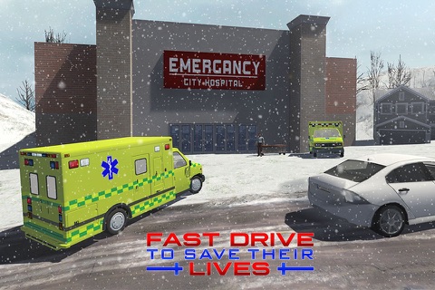 Snow Rescue 911 – An Emergency Ambulance driving Simulator screenshot 4