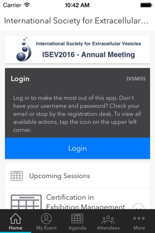 ISEV2016 Event App screenshot 2