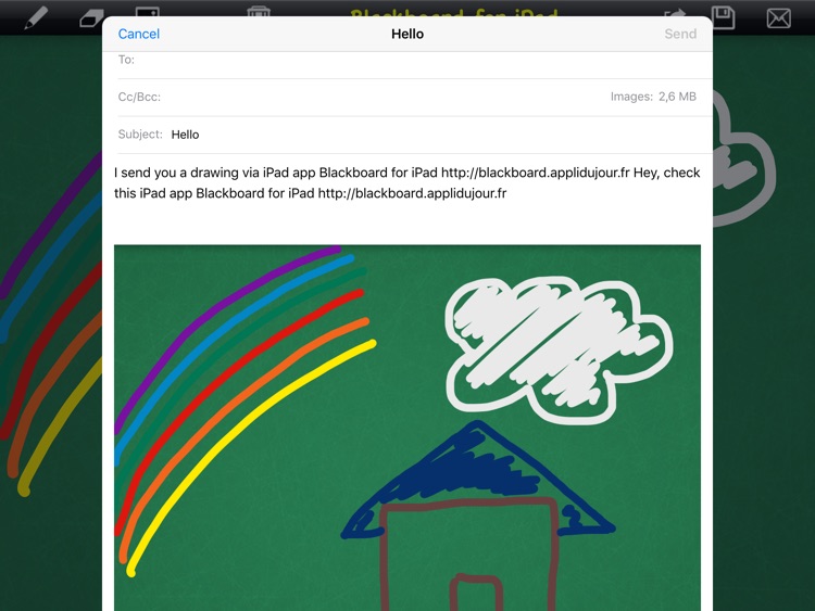 Blackboard to write or draw for iPad screenshot-3
