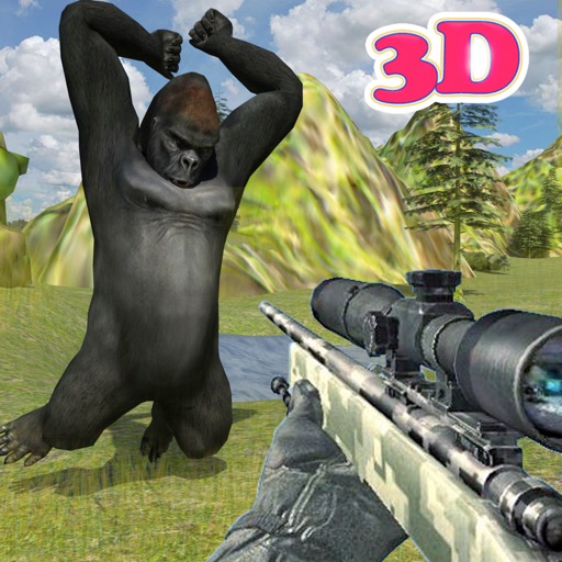 Wild Gorillaz hunting shooting :Escape Forest icon