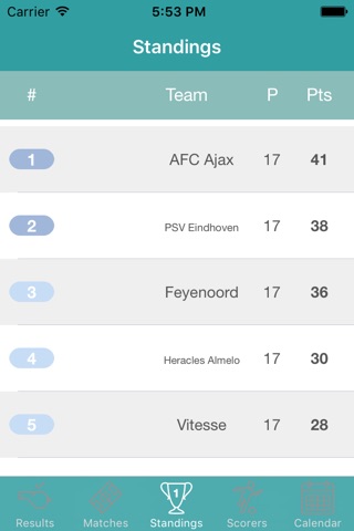 InfoLeague - Dutch Eredivisie screenshot 3