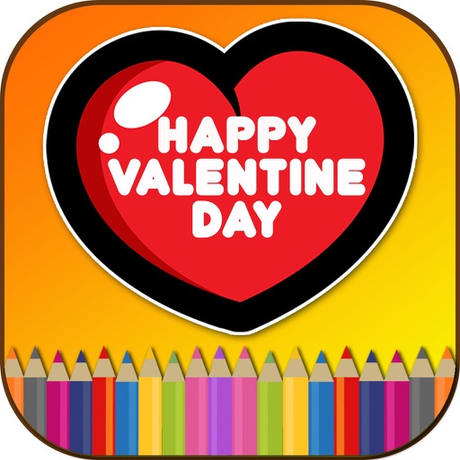 Valentine Coloring Book For Kids iOS App