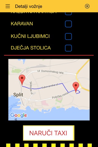 TaxiClientDubrovnik screenshot 2