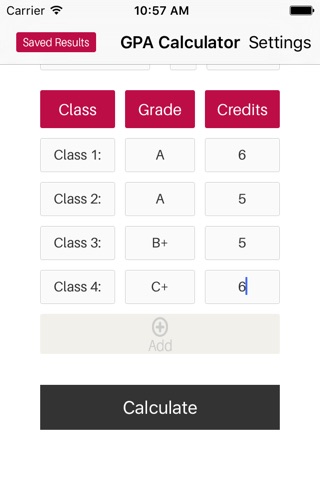 Quick GPA Calculator screenshot 2