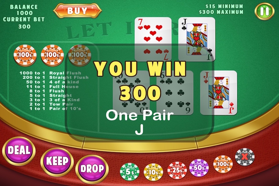 5 Card Video Poker Vegas Casino Plus Free Games screenshot 3