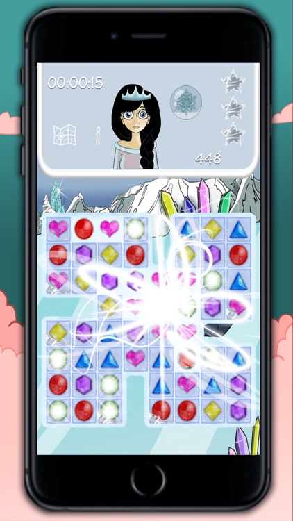 Ice Princess jeweled crush – funny bubble game for kids and adults
