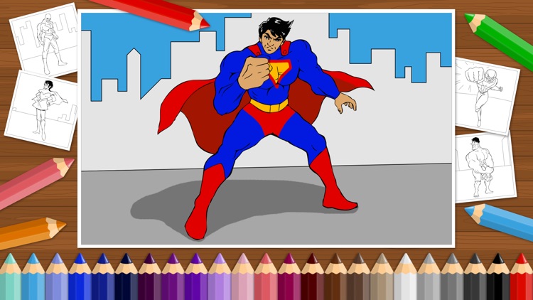 Superheroes - Coloring Book for Little Boys and Kids - Free Game