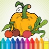 Vegetable & Fruit Coloring Book - Drawing Connect dots kids