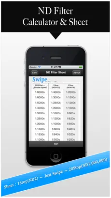 Imágen 1 NDFilter Calculator&Sheet (Long Time Exposure Photography) iphone
