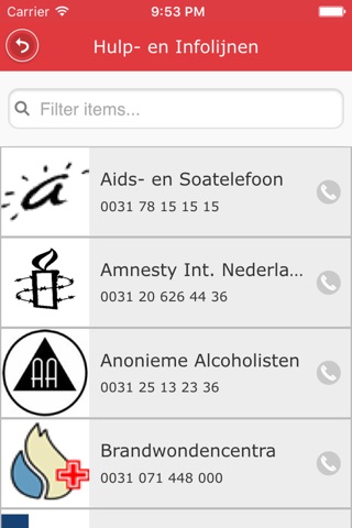 Noodnummers Nederland Lite screenshot 3