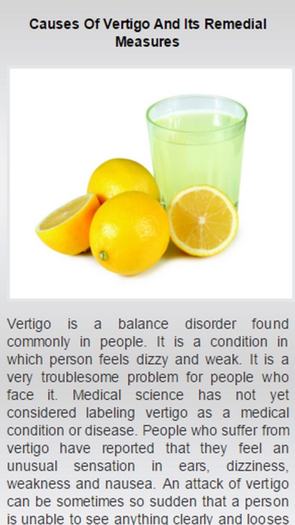 Causes Of Vertigo