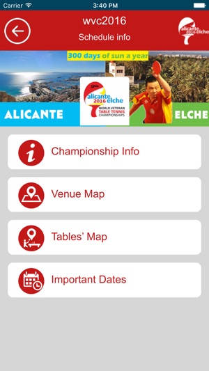 2016 World Veteran Table Tennis Championships Alicante/Elche(圖3)-速報App