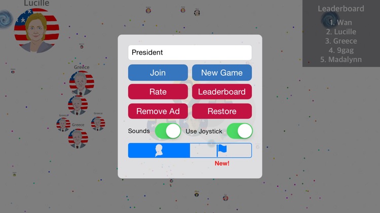 Presidents War: Eat Dot Game - multiplayer cell eater in paradise hocus