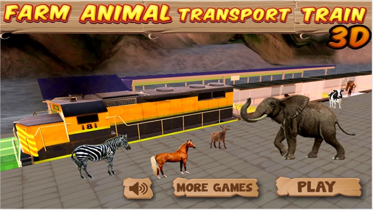 Farm Animal Transport Train 3d