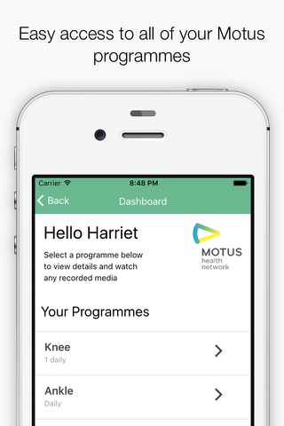 Motus Health Network screenshot 2