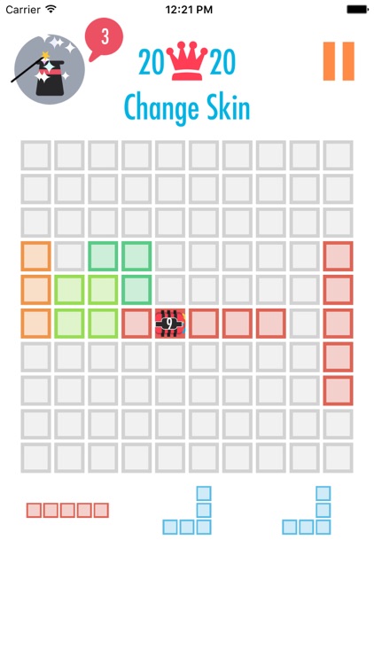 Qubed - Game of fitting stack of color switch bricks with hex and bomb mode