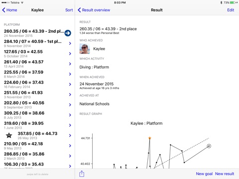 Result Tracker screenshot 2