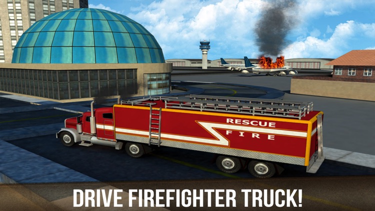 Real Airport Truck Driver: Emergency Fire-Fighter Rescue screenshot-3
