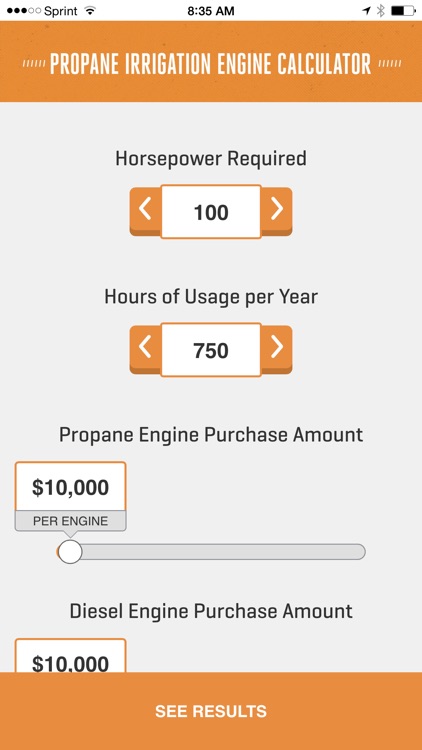 Propane Irrigation Calculator