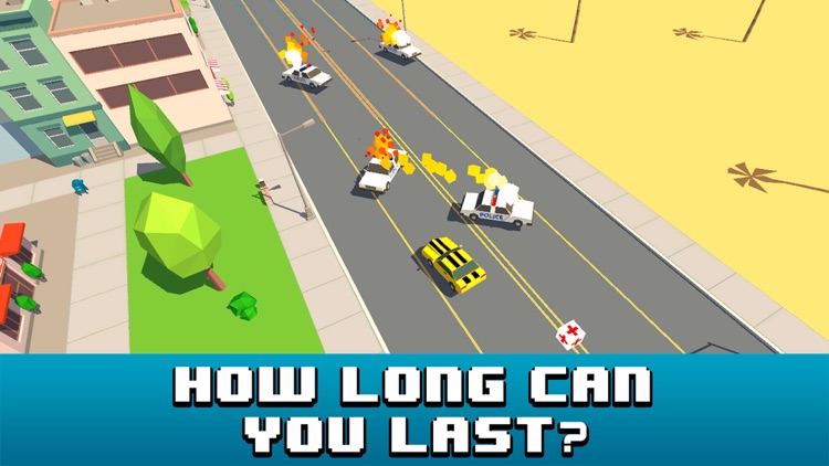 Smashy Car Race 3D: Pixel Cop Chase screenshot-4