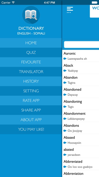 Dictionary English - Somali
