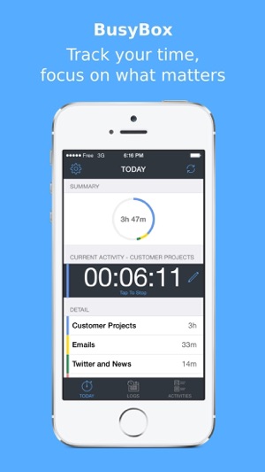 BusyBox - Track your time Screenshot