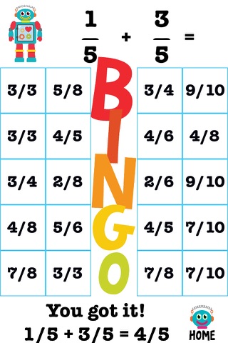 Booop Bop: Bingo Fractions screenshot 3