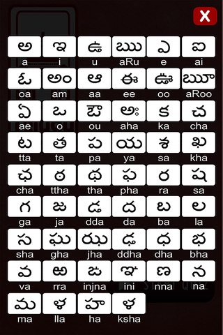 Telugu (Indian) Alphabet Quiz screenshot 2