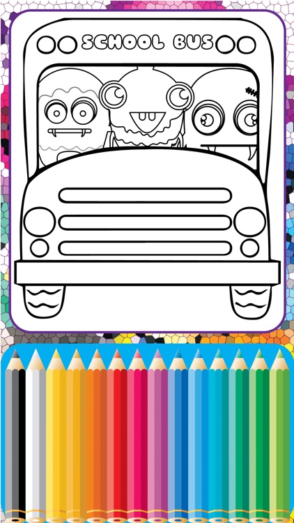 My ABC Cartoon School Bus Coloring Games for Kids