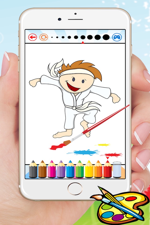 Sport Cartoon Coloring Book - Drawing for kids free games screenshot 3