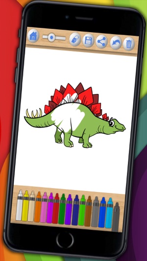 Dinosaurs Coloring book  & Paint the Jur