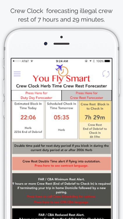 You Fly Smart with Crew Clock Herb Time screenshot-4