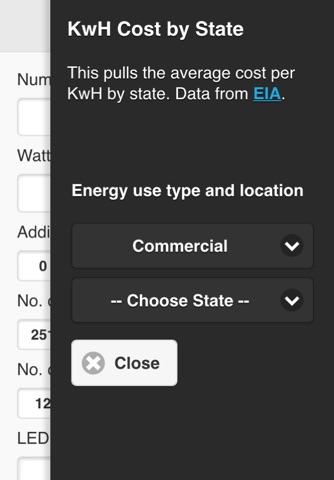 LED Energy Savings Calculator screenshot 3