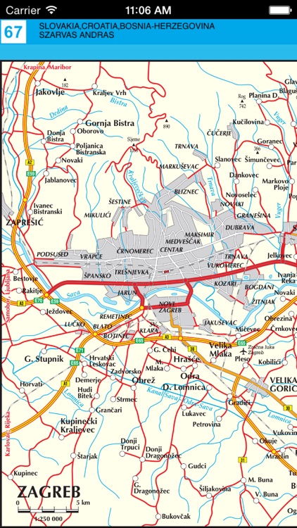 Slovenia, Croatia. Road map.
