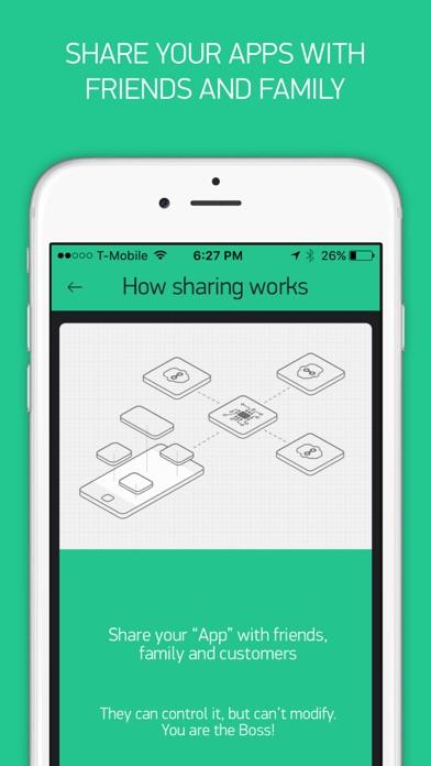 Screenshots of Blynk for iPhone