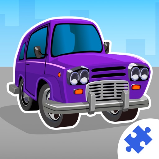 Cars and Vehicles Jigsaw Puzzle : logic game for toddlers, preschool kids and little boys