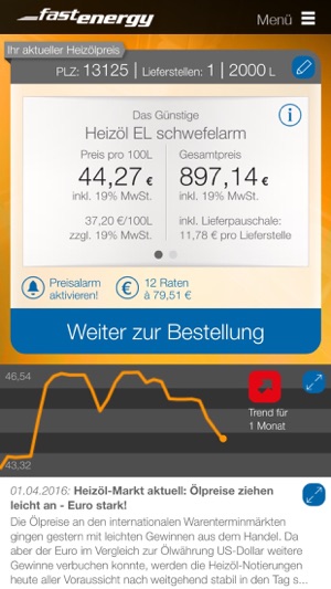 FastEnergy Heizölpreise(圖1)-速報App