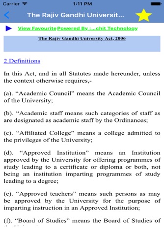 The Rajiv Gandhi University Act 2006 screenshot 4