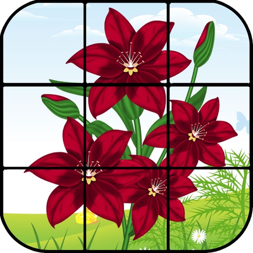Jigsaw Puzzle for Kids Flowers Icon