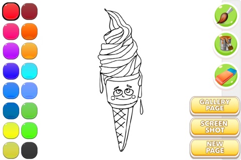 ice cream coloring book screenshot 2