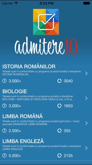 Admitere10 - teste grilă: Istorie, Biologie, Română și Engle(圖2)-速報App