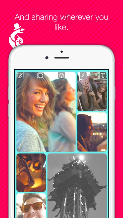 Snaxee Instant Collage, Caption, Sketch and Share in 30 Seconds!